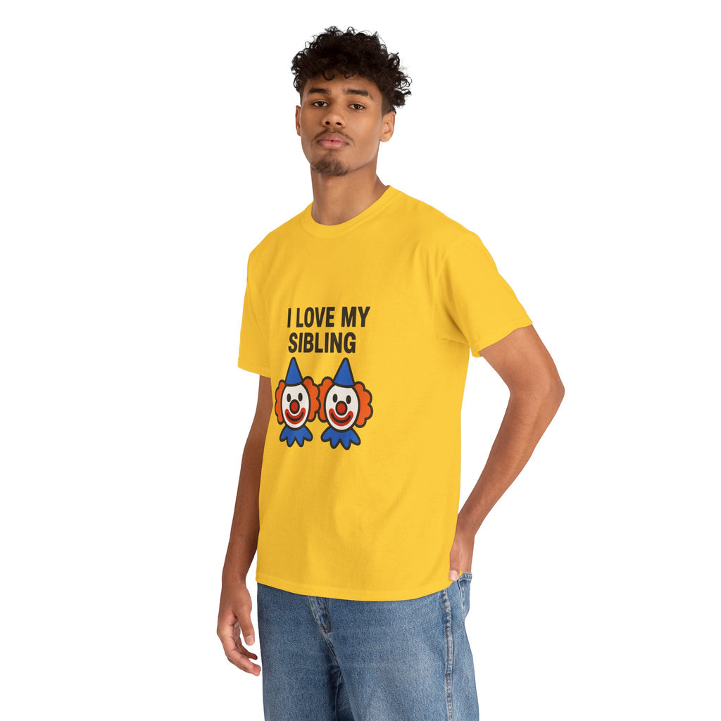 Funny Clown Sibling Love Unisex Cotton Tee