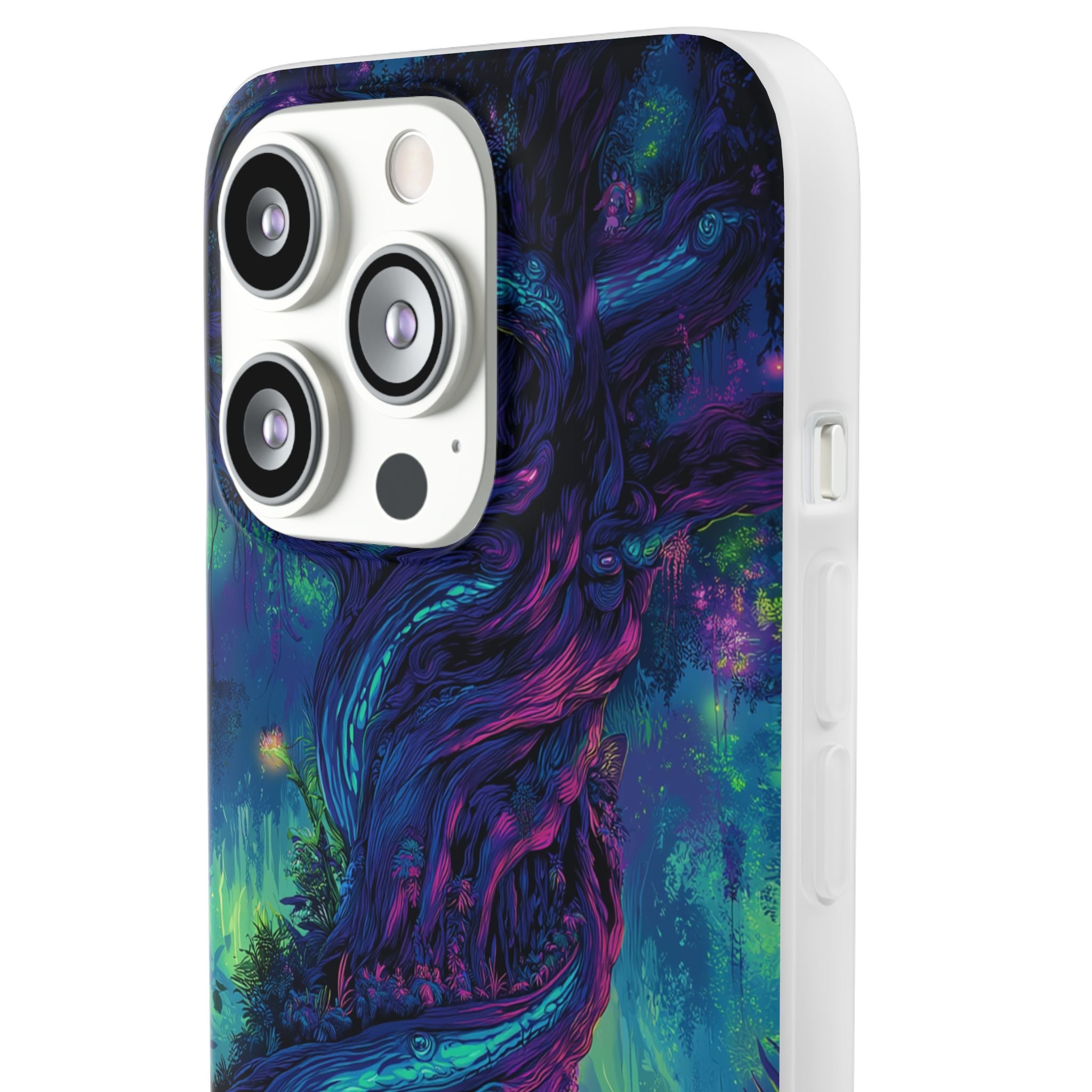Psychedelic Tree Vibrant Fantasy Flexi Case - Enchanted Forest Design