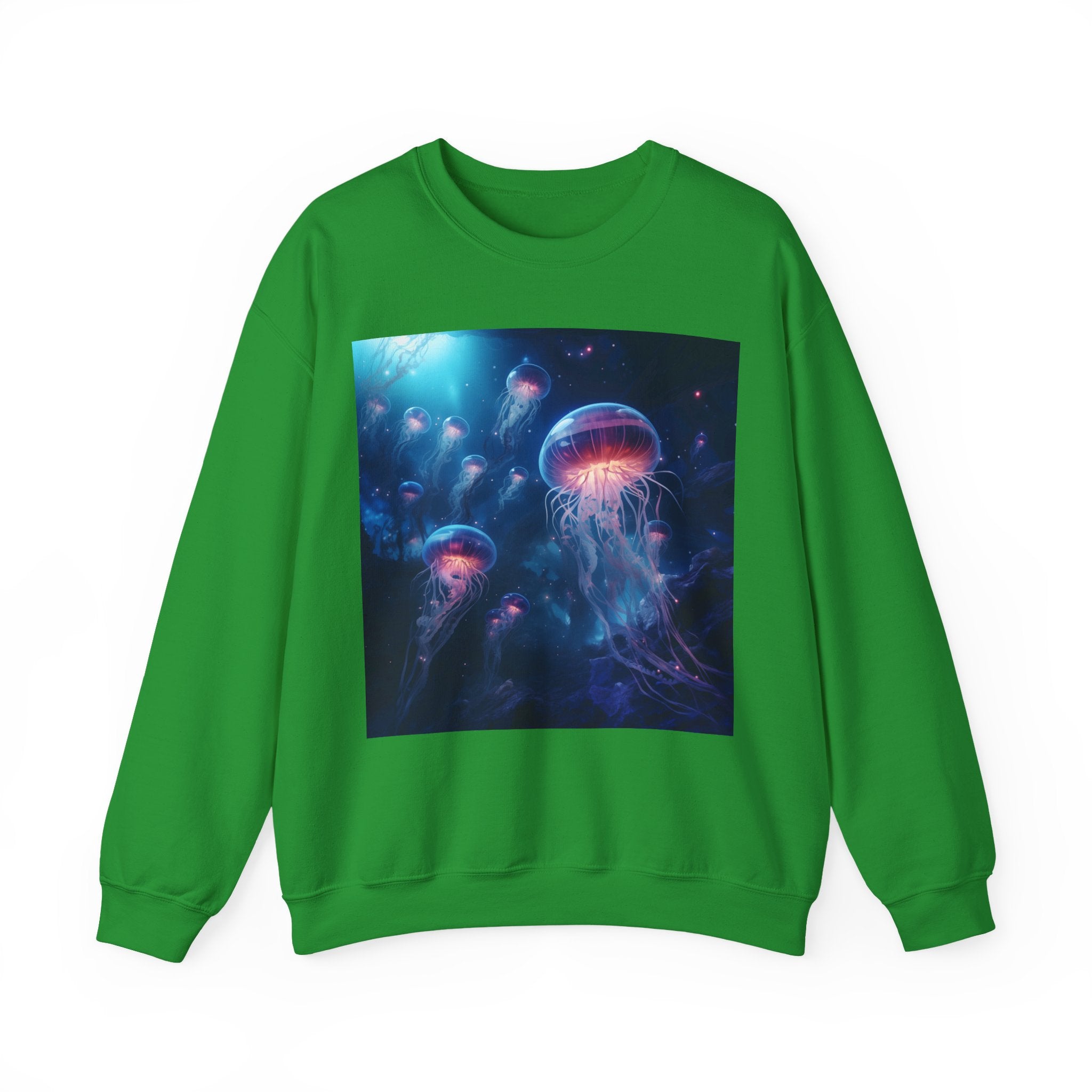 Jellyfish in Space Unisex Heavy Blend Crewneck Sweatshirt