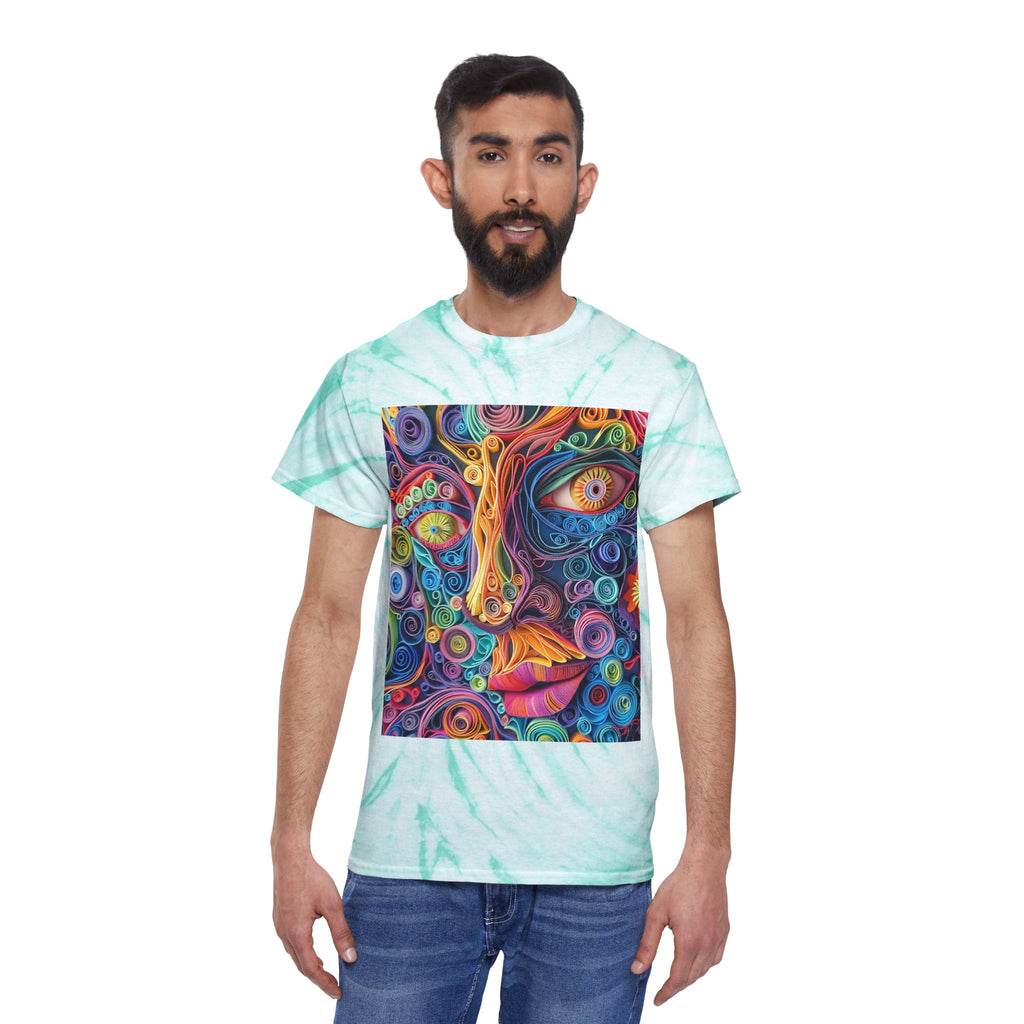 Paper Face Tie-Dye Tee, Cyclone