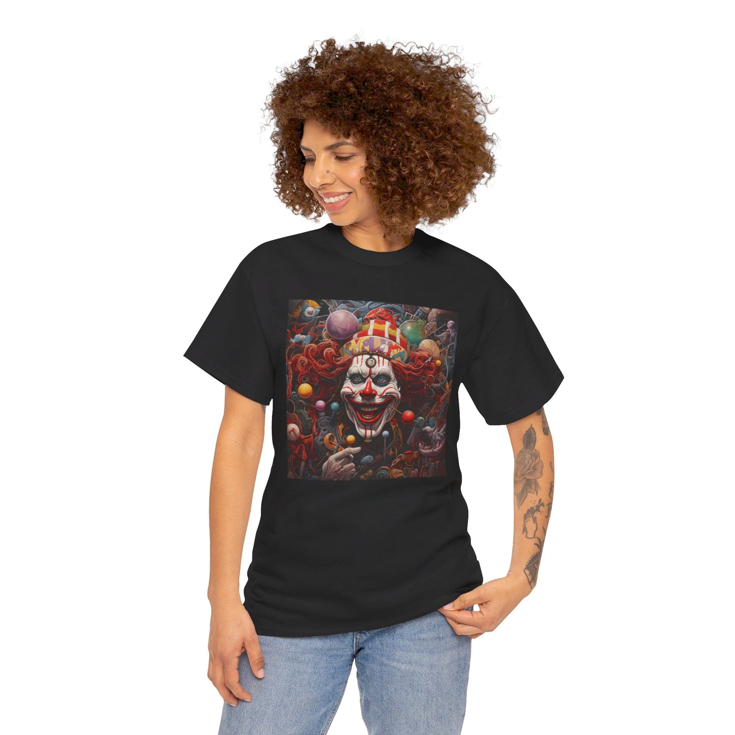 Clown Mutiny Face Unisex Heavy Cotton Tee