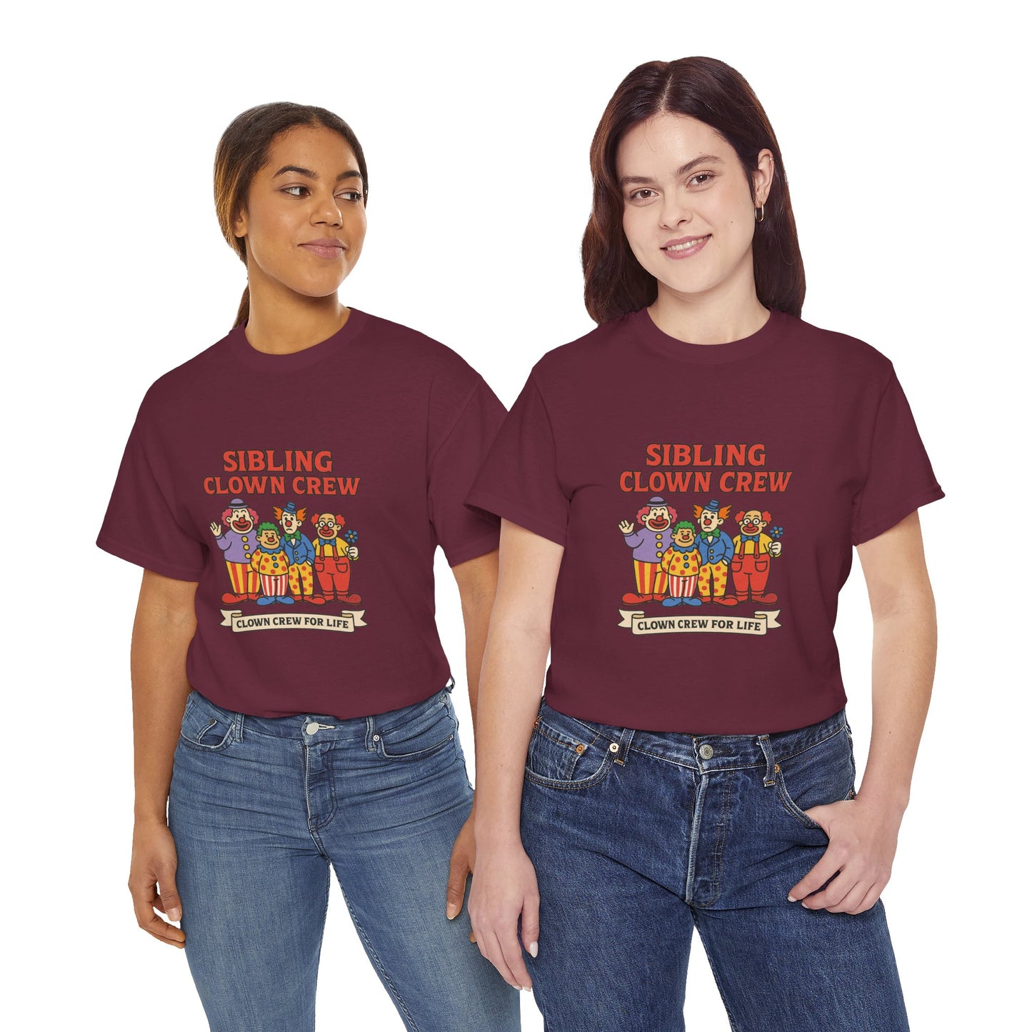 Clown Siblings Unisex Heavy Cotton Tee