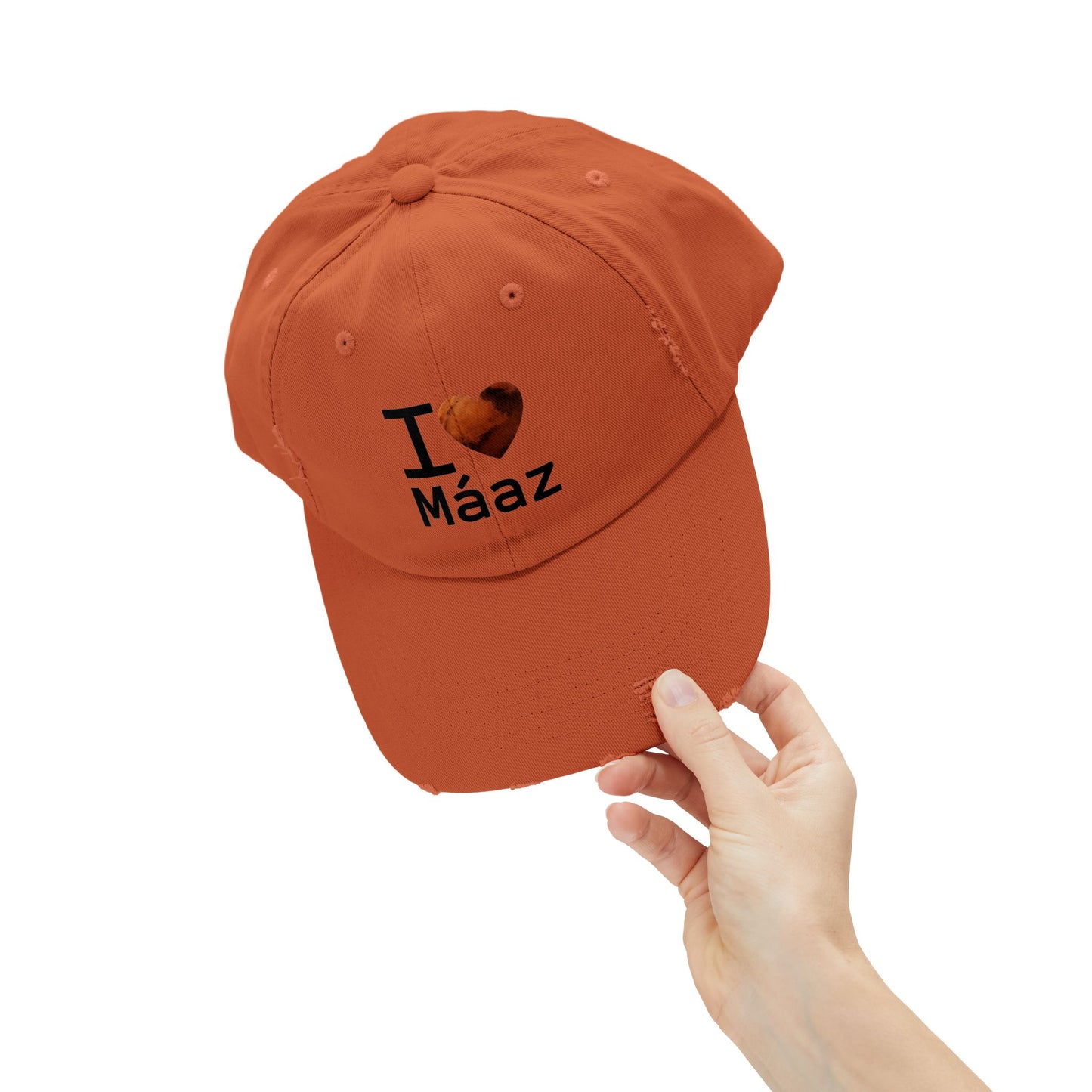 I Love Mars Unisex Distressed Cap