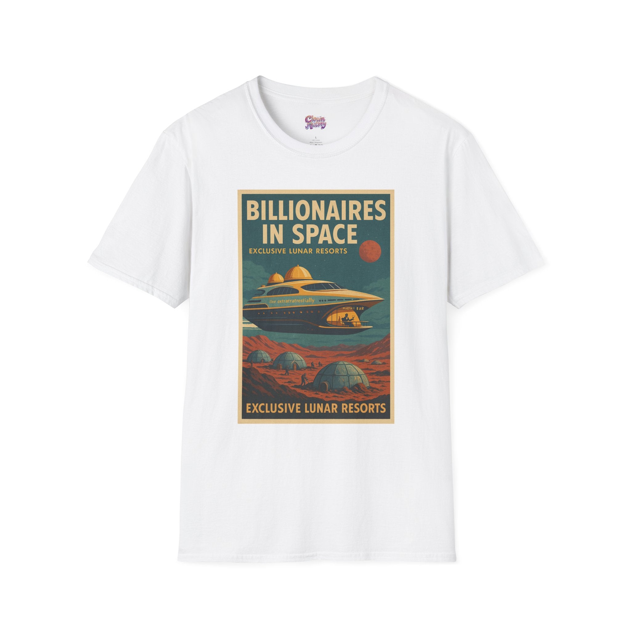 Vintage Billionaires in Space T-Shirt, Space Shirt, Retro NASA Style, Science Fiction Apparel, Lunar Resort Gift