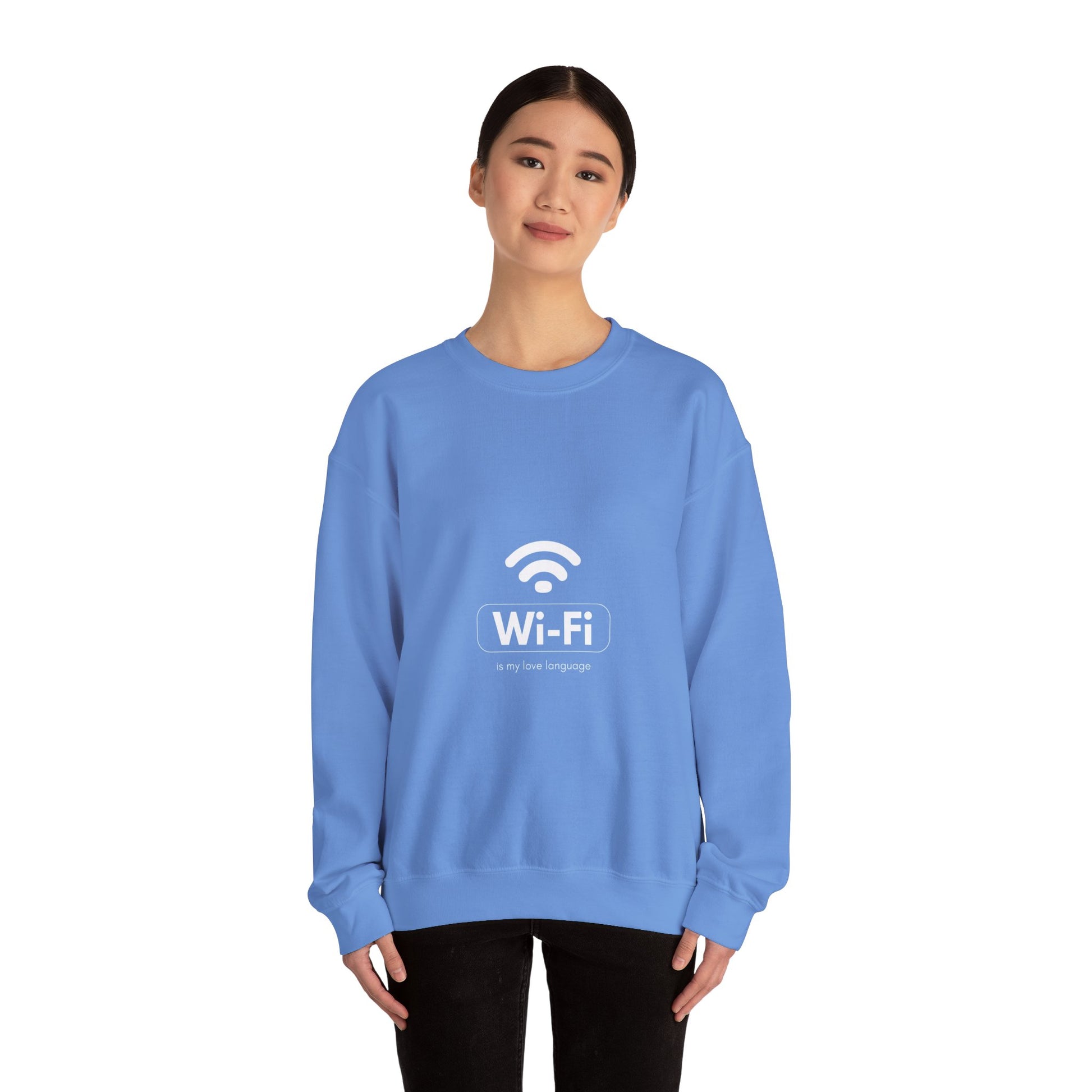 Wi-Fi Love Language Sweatshirt - Unisex Heavy Blend Crewneck