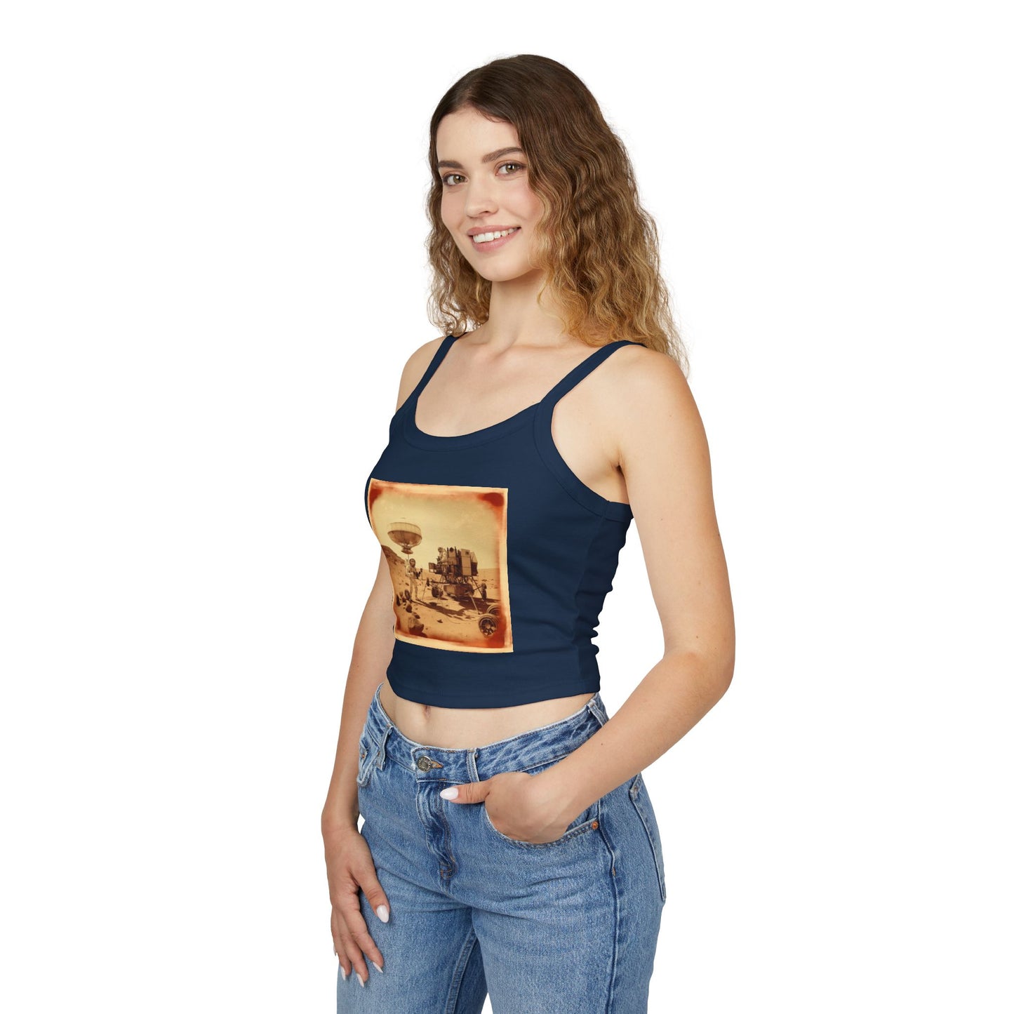 Martian Polaroid Women's Spaghetti Strap Tank Top