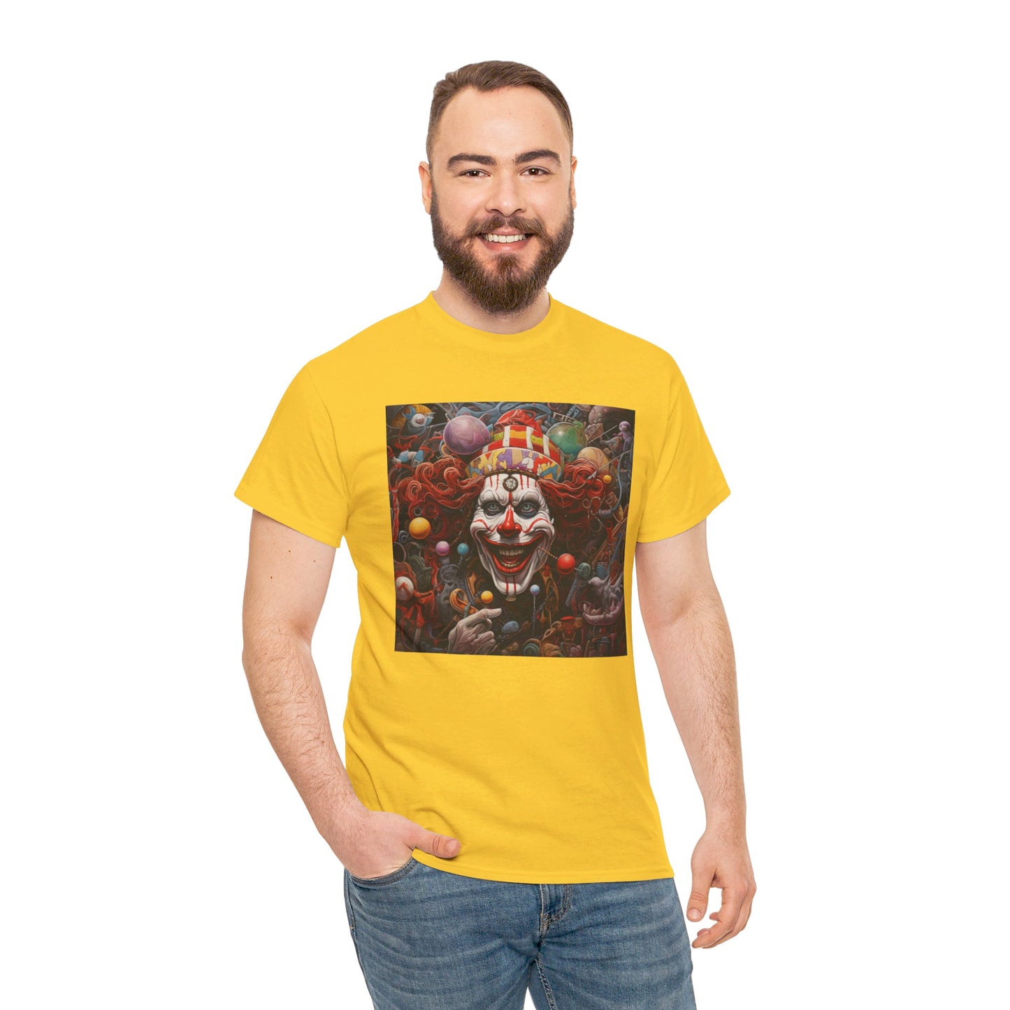 Clown Mutiny Face Unisex Heavy Cotton Tee