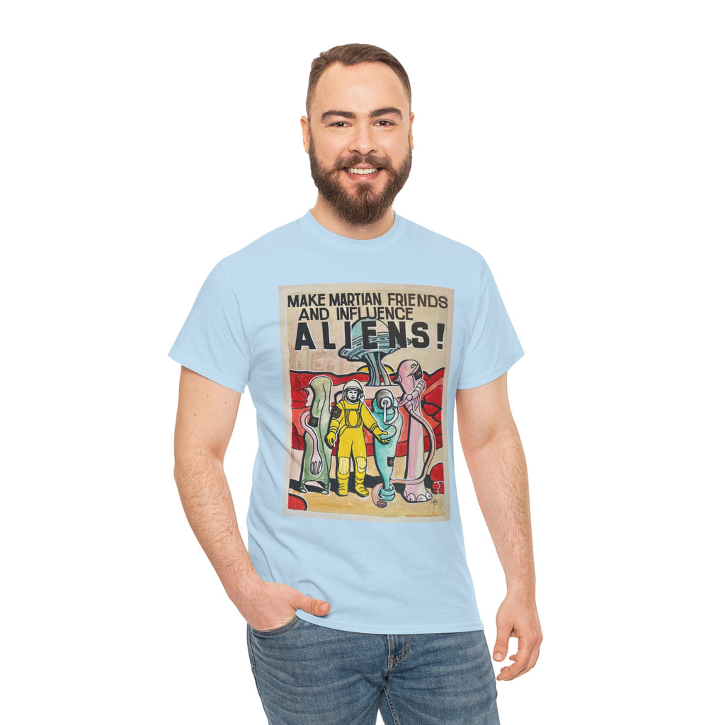 Mars Aliens Unisex Heavy Cotton Tee