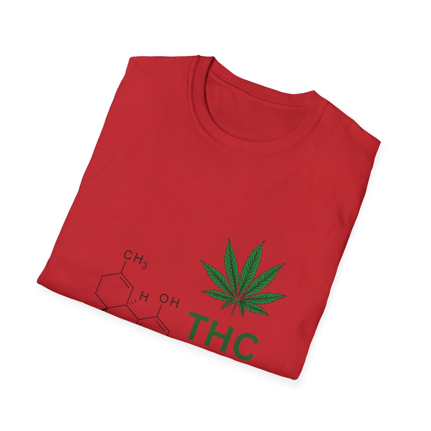 THC Molecule Unisex Softstyle T-Shirt