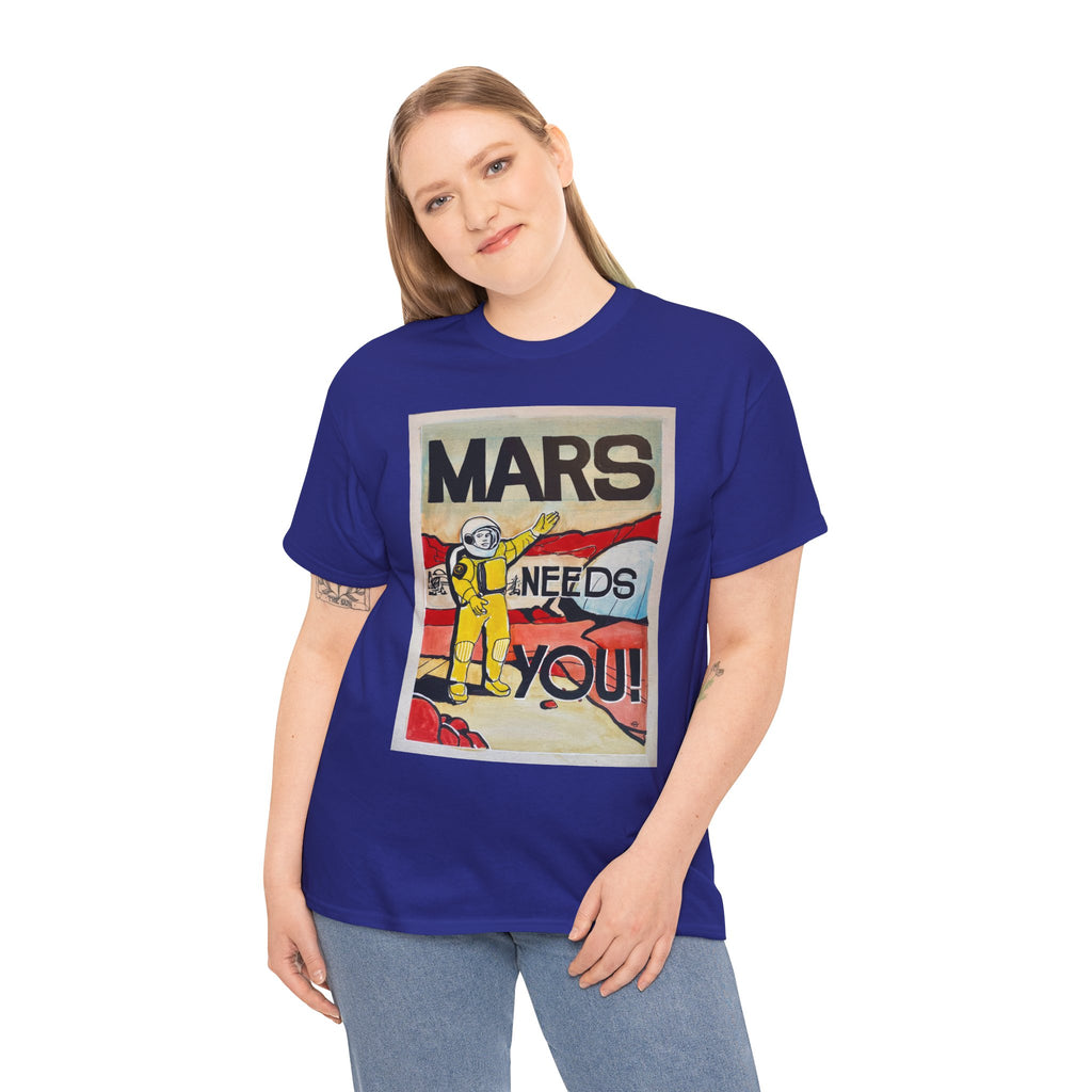 Mars Needs You Unisex Heavy Cotton Tee
