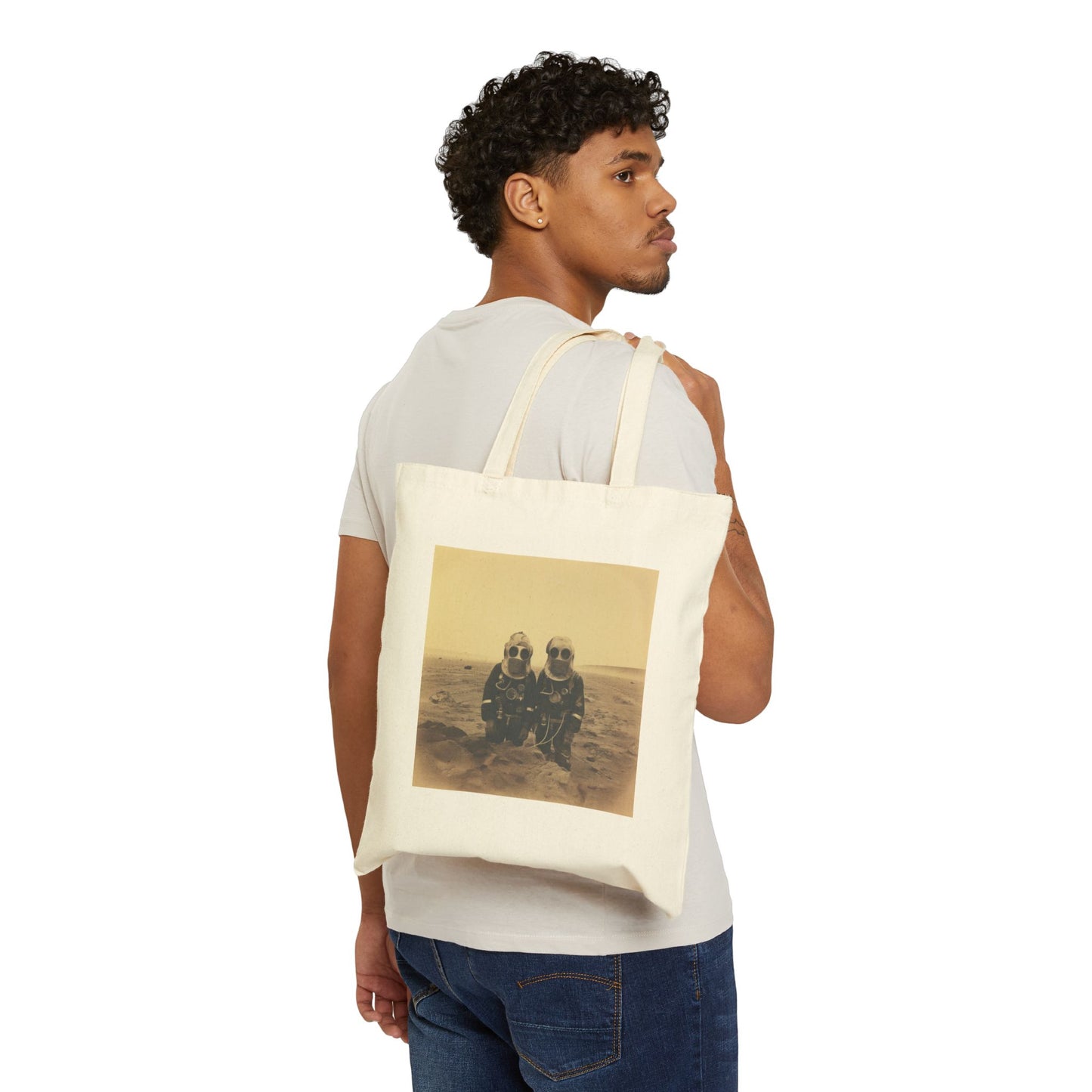 Mars Martians Cotton Canvas Tote Bag