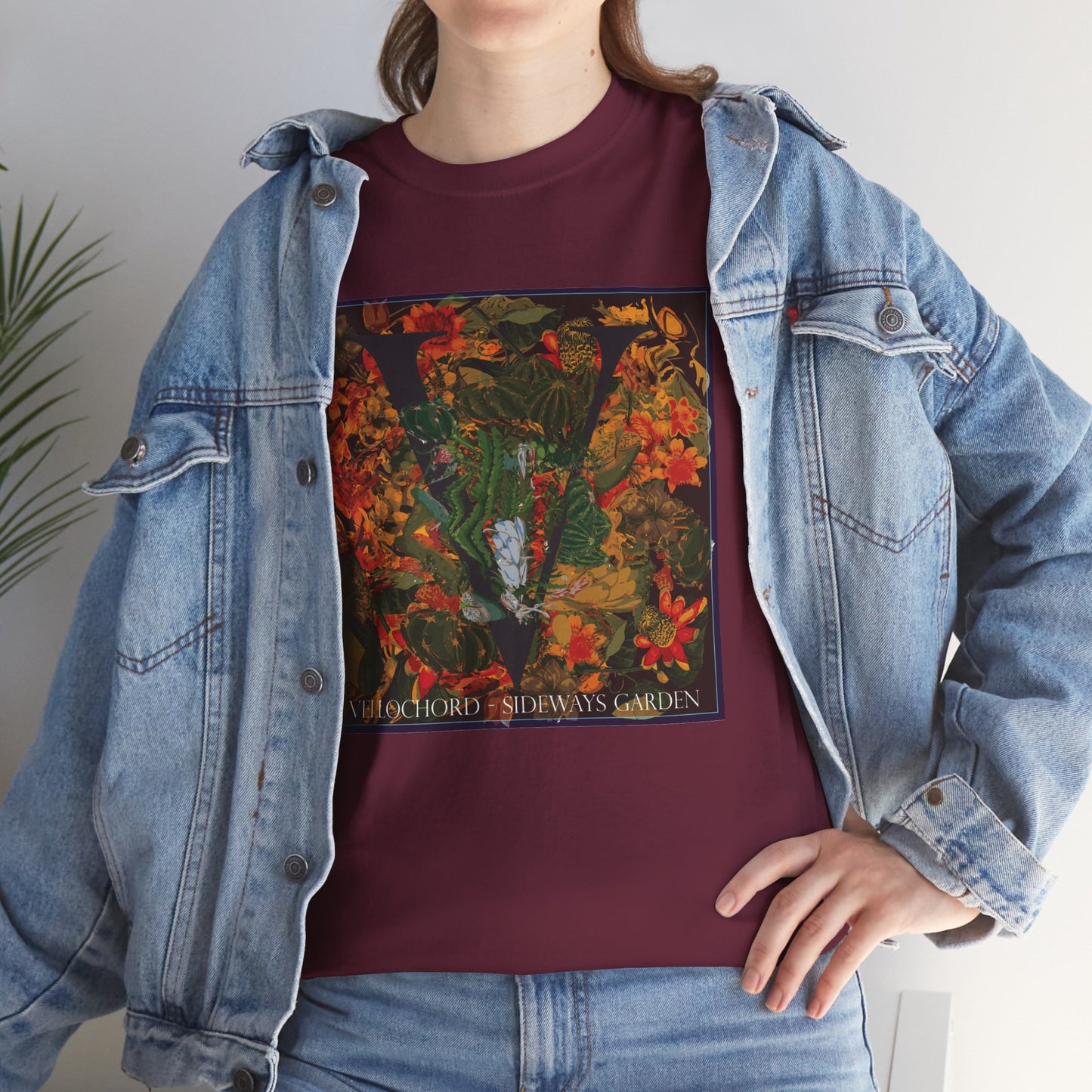 Official Vellochord Sideways Garden Unisex Heavy Cotton Tee