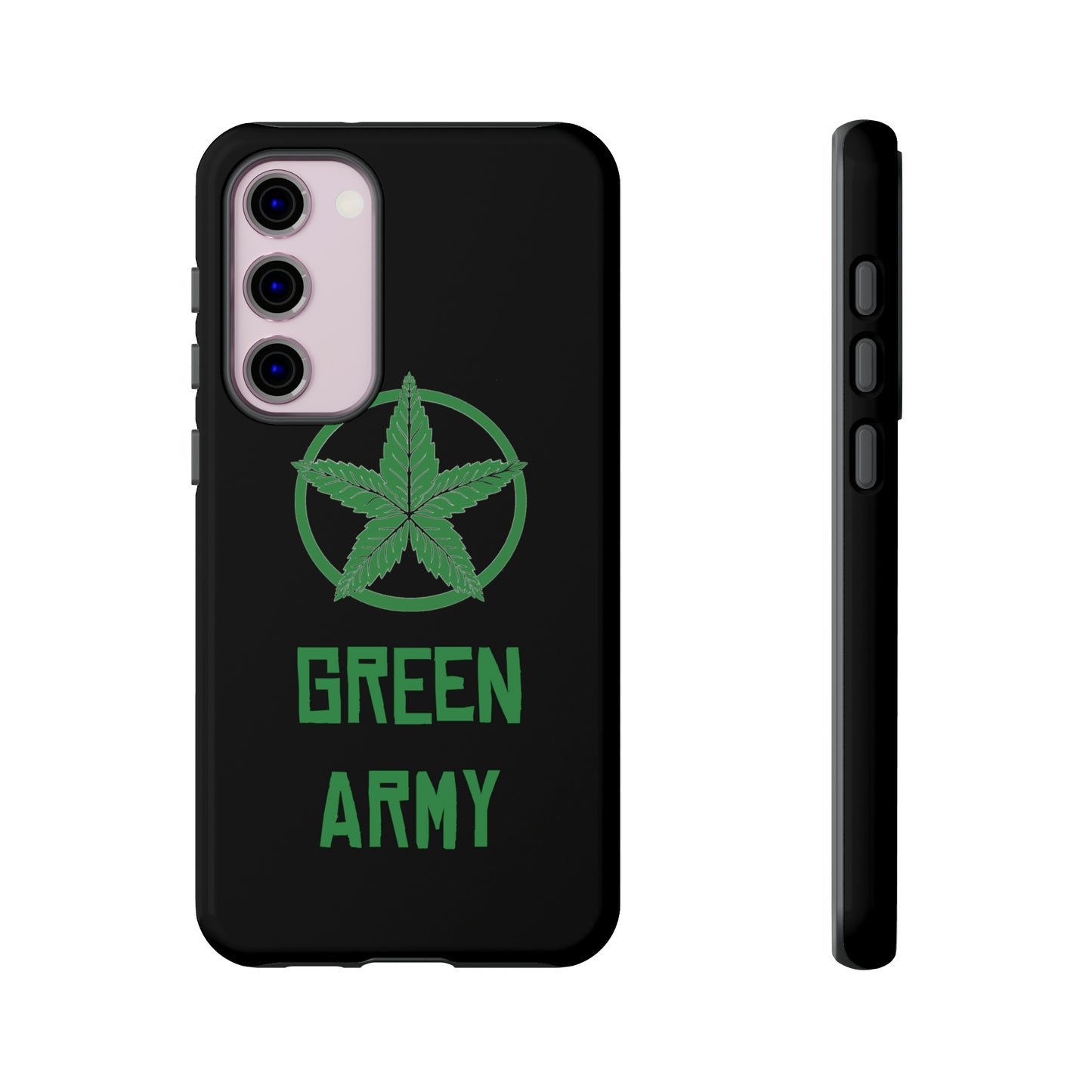 Black Full Green Army Star Leaf Tough Cases