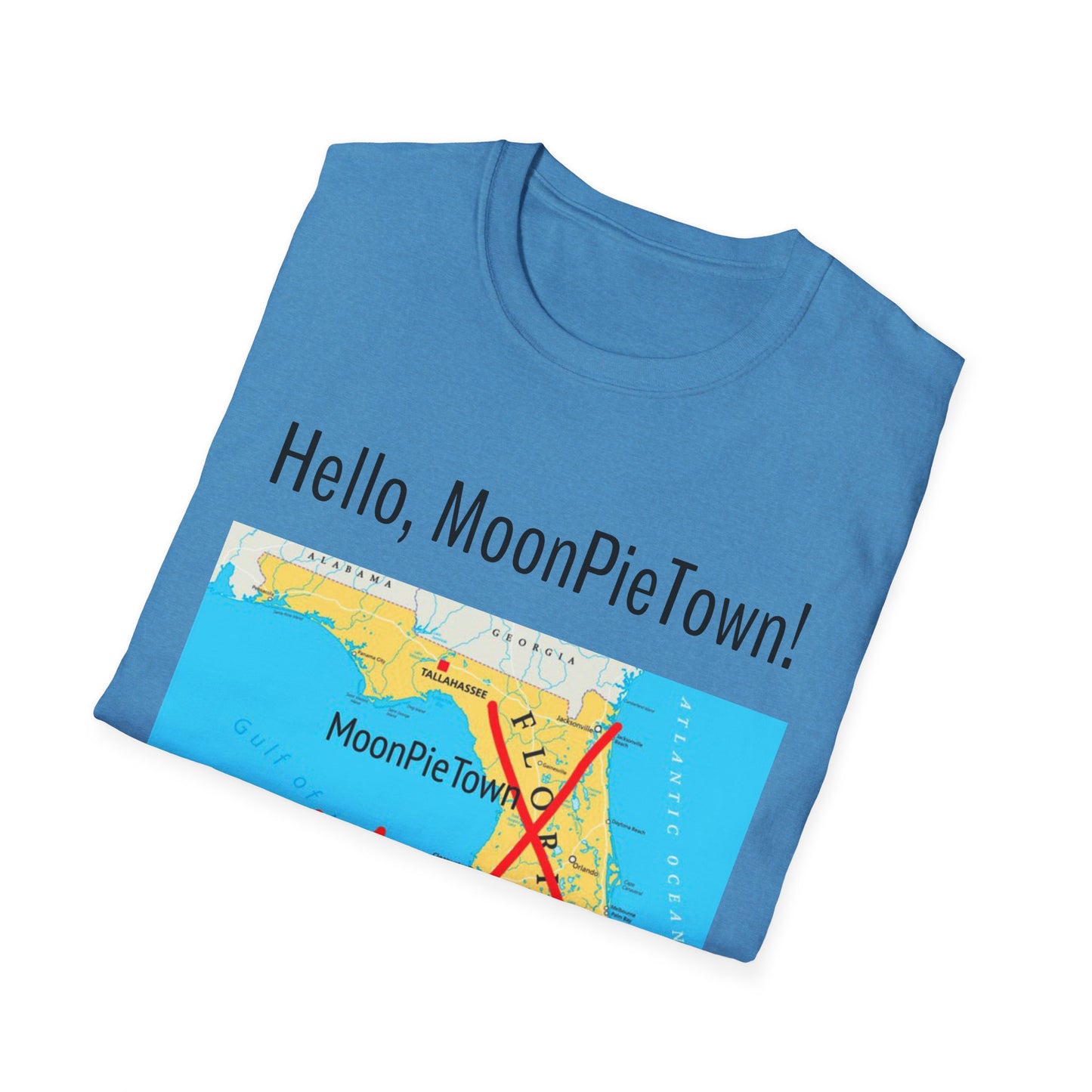 Hello MoonPieTown Unisex T-Shirt - Fun Florida Map Design