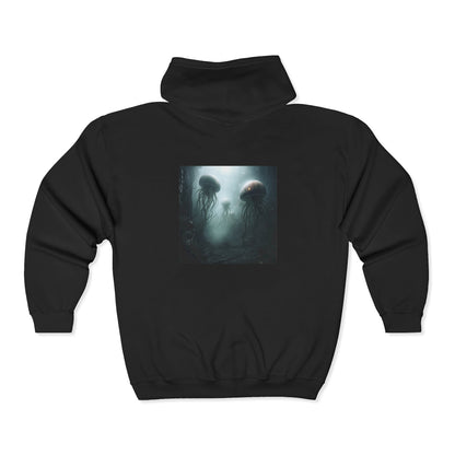 Alien Jellyfish Unisex Heavy Blend Full Zip Hooded Sweatshirt