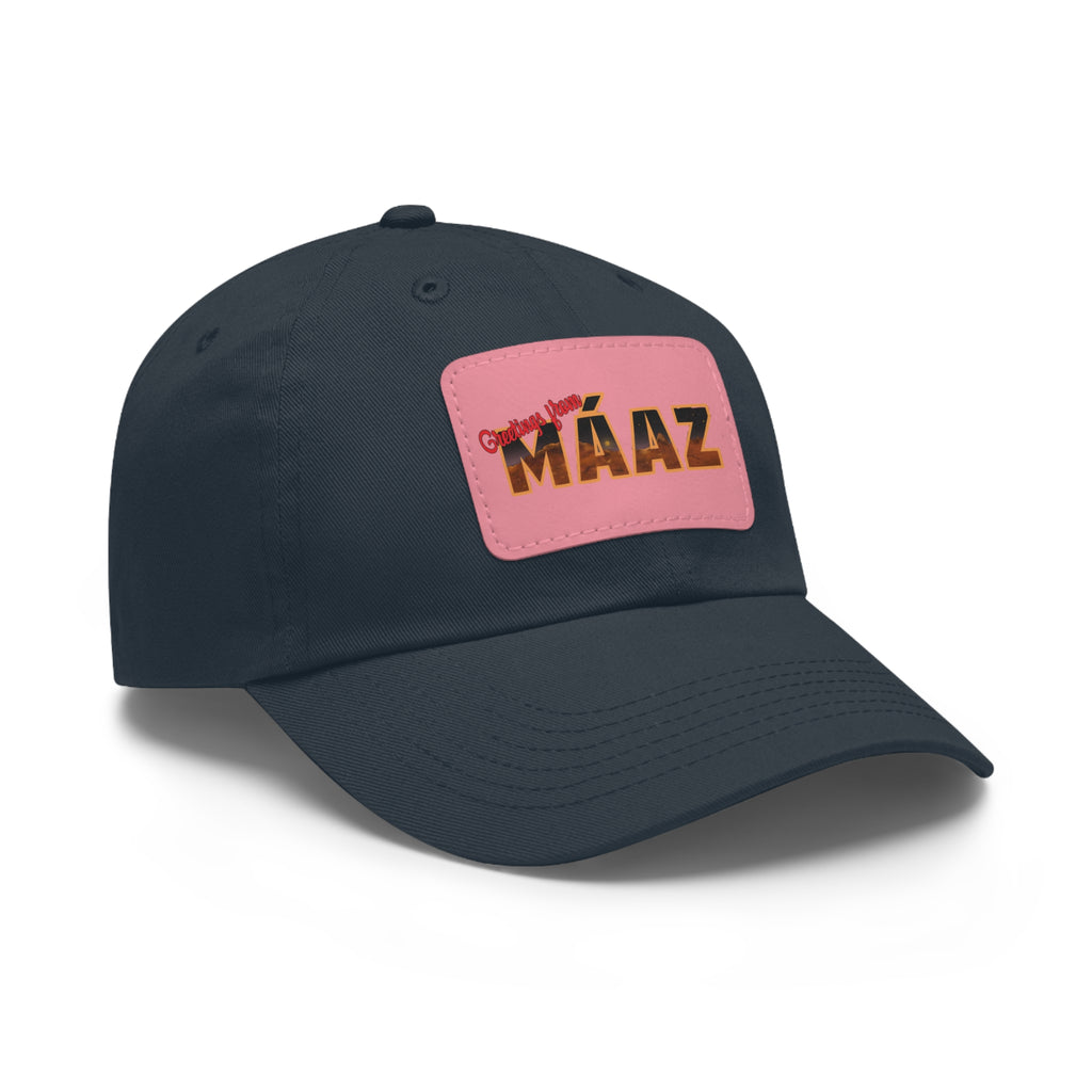Greetings from Máaz Dad Hat with Leather Patch (Rectangle)