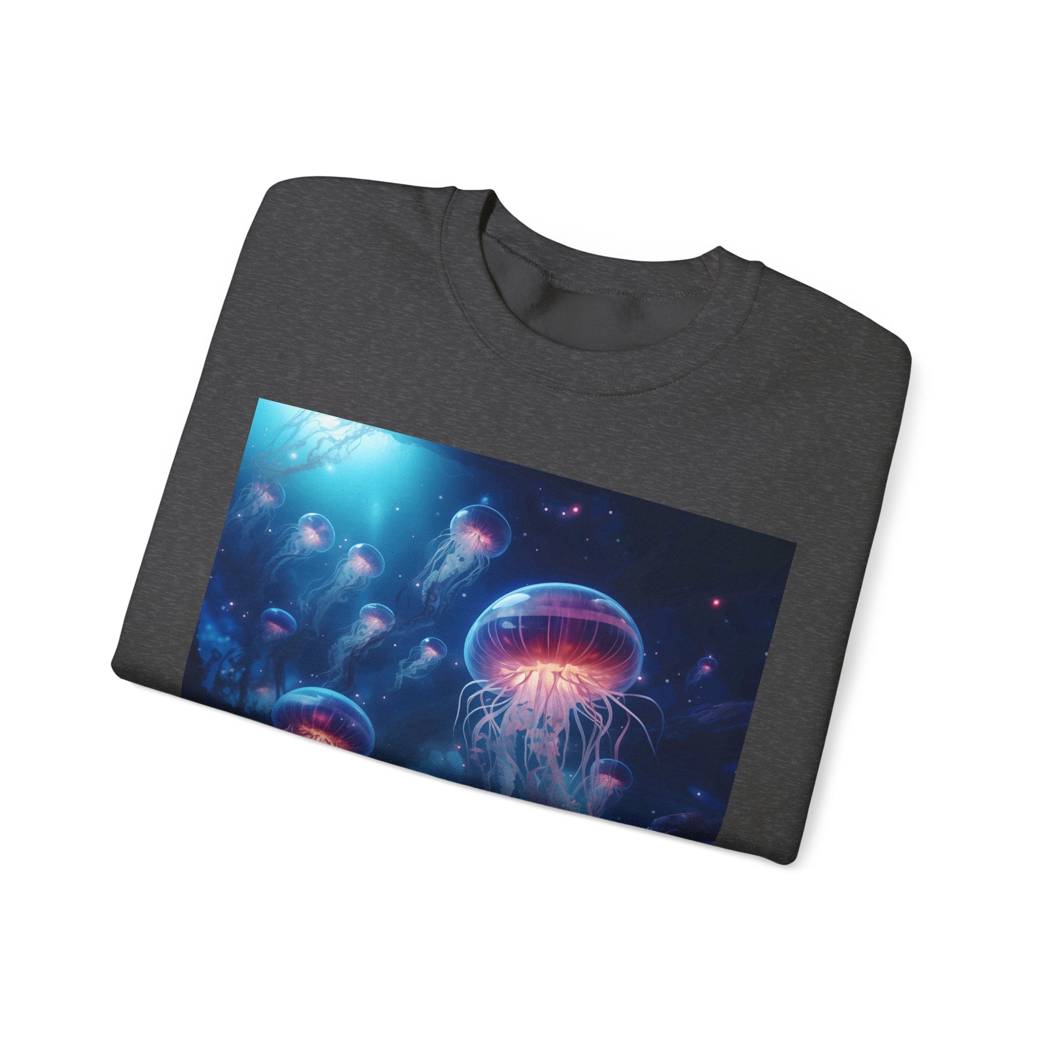 Jellyfish in Space Unisex Heavy Blend Crewneck Sweatshirt