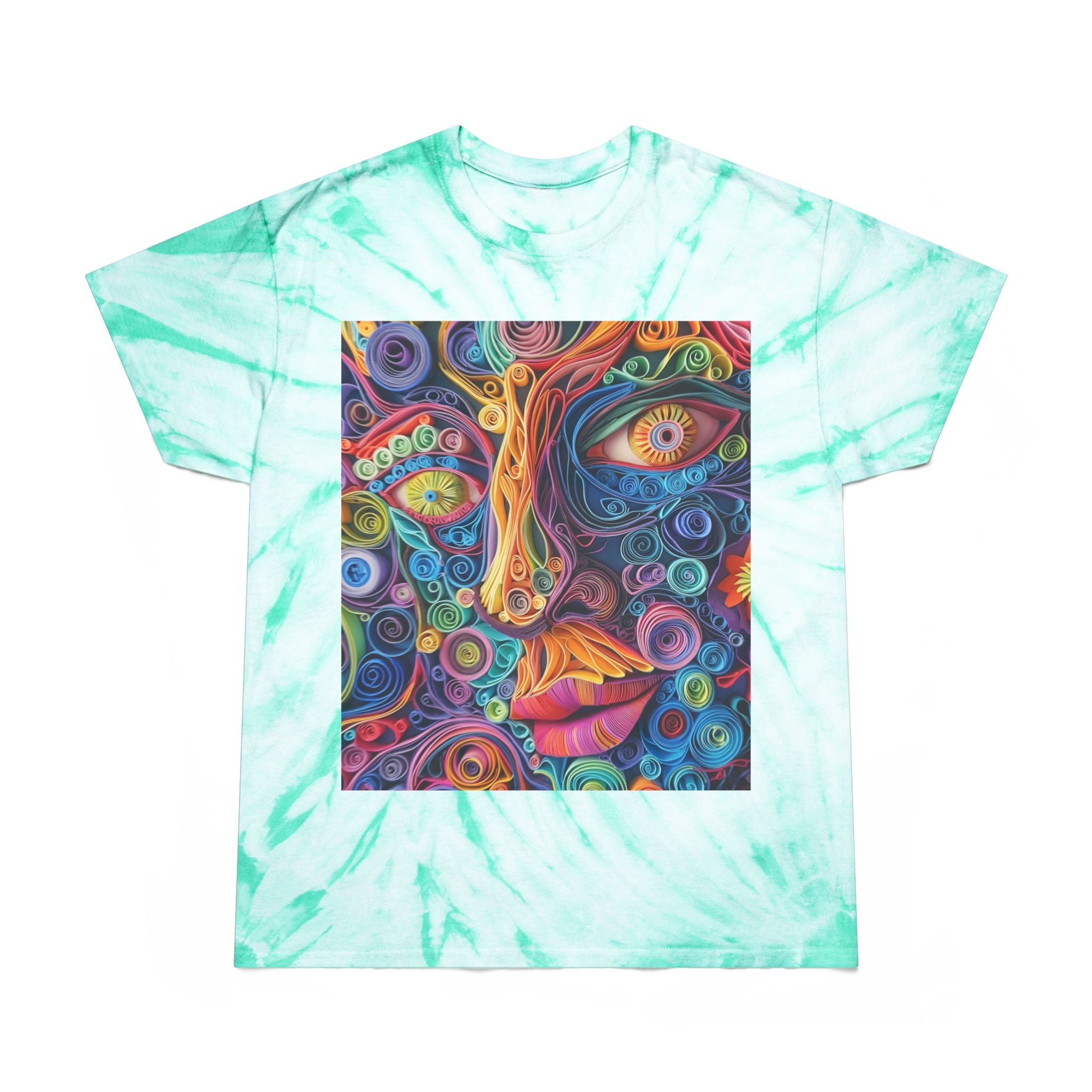 Paper Face Tie-Dye Tee, Cyclone